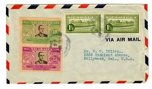 air mail Granada to Hollywood, Cal about 1940