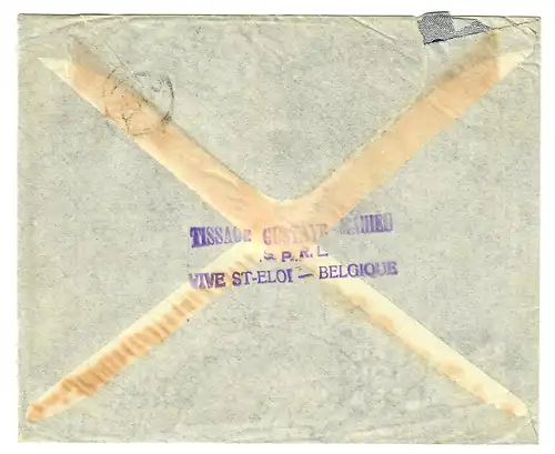 Air Mail Waregem 1938 to Buenos Aires