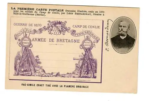 Carte d'inscription de l'Armée de Bretagme