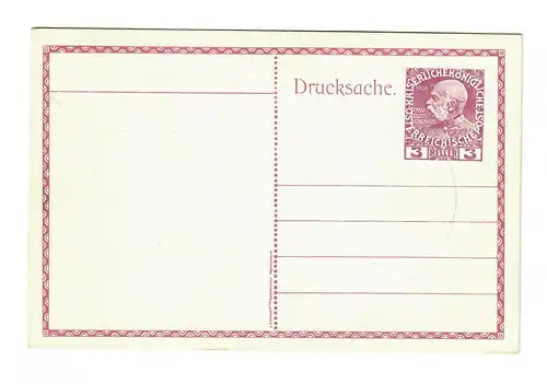 Drucksache Postkarte XXI. Deutscher Philatelistentag 1909 in Karlsbad