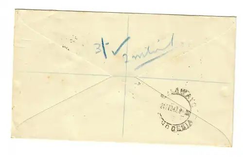 Brief von Mbabane nach Bulawayo 1947