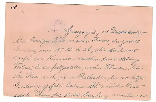 Postkarte 1896 nach Ulm