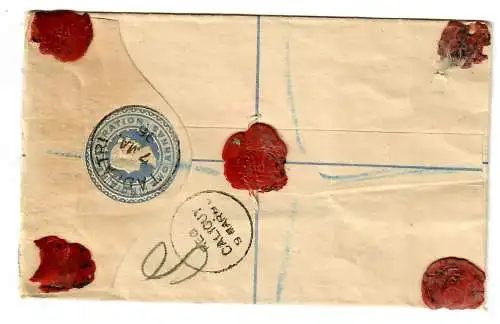 Einschreiben Brief Tadpatri 1896, Basel Mission