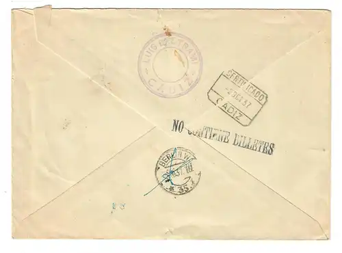 Einschreiben Cadiz 1937 nach Berlin