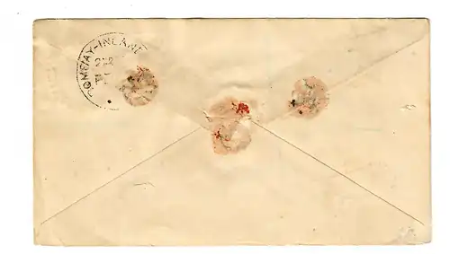 Einschreiben Brief Sialkot nach Bombay 1897
