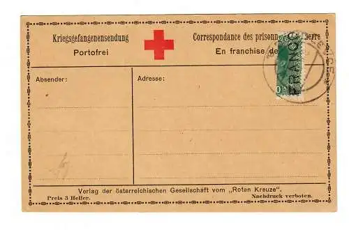 Postkarte Kriegsgefangenensendung ca. 1919