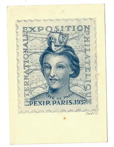 Postkarte Paris 1937 nach Berlin