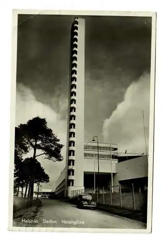 Ansichtskarte Helsinki Stadion Helsingfors 1941 nach Hannover, Zensur