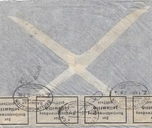 Egypte/Egypte: 1938: Lettre de courrier aérien Cairo à la forêt des ténèbres, usine de caoutchouc, douane