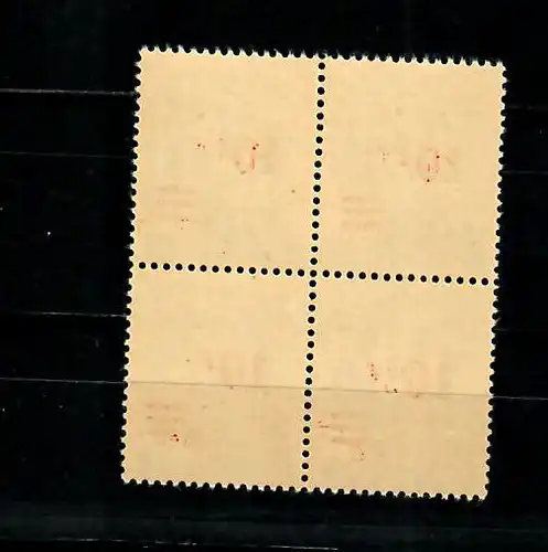 Saarland: MiNr. 235 I und  I/I, Viererblock mit Abart, postfrisch, ** BPP Attest