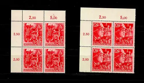 MiNr. 909-910, VE1, Viererblock postfrisch, **, die letzte Markenausgabe