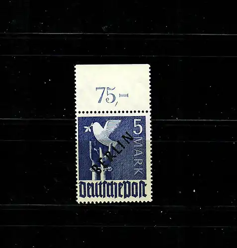 Berlin: Min° 20 P dgz Oberrand, post-freich, **, testé