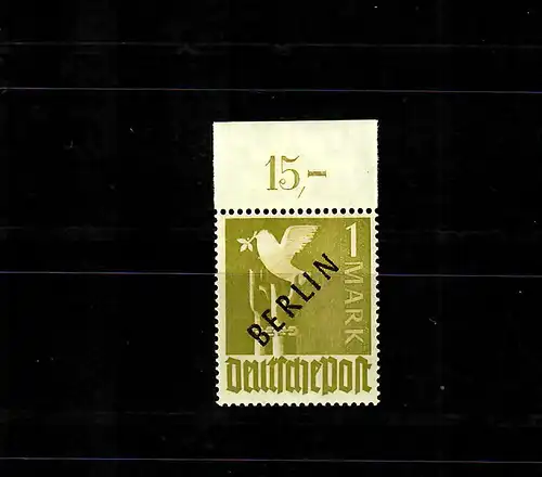 Berlin: Min. 17 P ndgz Oberrand, post-freich, **, testé