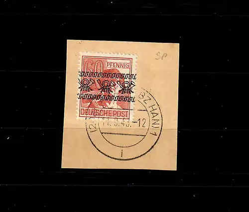 BiZone: MiNr. 49 Ia, cacheté sur le porte-lettre, signature BPP