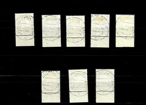 Bund: MiNr. ex 179y-186y, cacheté Wunstorf, sous-rand, signature BPP, luxe