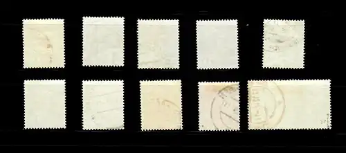 Baden: MiNr. 28-37, gestempelt, Höchtwert BPP geprüft