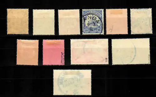 DOA: MiNr. 11-21, komplett gestempelt