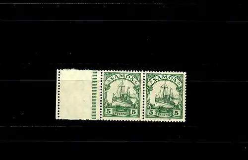 Samoa: MiNr. 21 LF, postfrisch, **, waagrechtes Paar