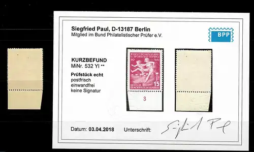 DDR: MiN° 532 YI, post-frais de la plage, BPP résultat