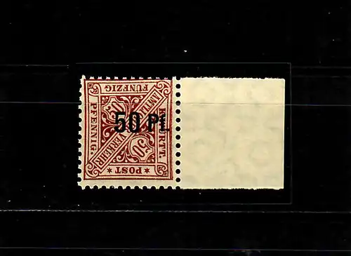 Württ.: MiNr. 255 P1, postfrisch, **, Aufdruck kopfstehend