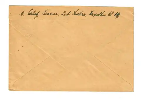 GG Tampon de la poste ferroviaire: Cracovie - Neu Zagorz/Bahnpost vers Freiberg