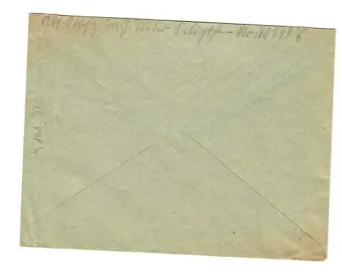 Tampon de poste GG: Revue de la poste de Poznan-Kutno sur lettre de courrier de champ