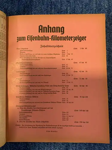 Eisenbahn: seltener großformatiger Eisenbahn-Kilometeranzeiger 1942