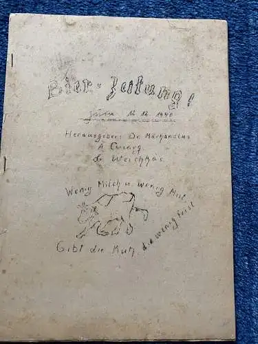 GG: Bier Zeitung 12.12.1940: Drôle journal en écriture machine