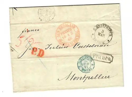 Rus: 1866: Saint-Pétersbourg à Montpellier