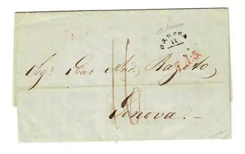 Rus: 1845 Odessa nach Genua