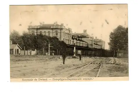 Rus: 1909: Carte de vue Dwinsk/Lettonie Dangarpils