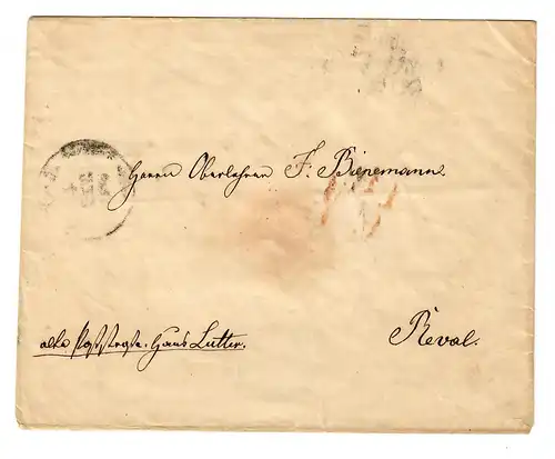 Rus: couverture du Reichpost vers Reval