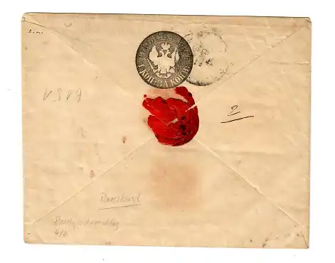 Rus: couverture du Reichpost vers Reval