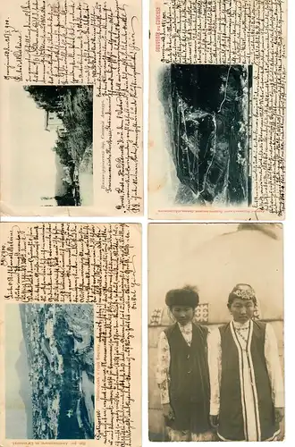 Géorgie: 3x carte de vue 1900/01, Kgf/POW, carte photo, ...