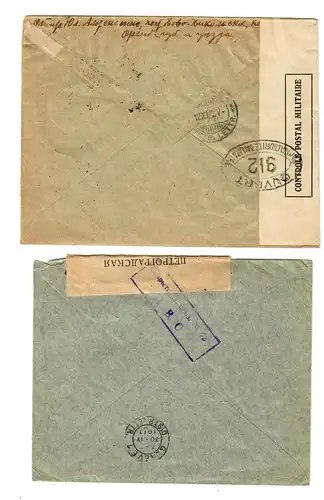 Rus: 1916: 3x Lettres à la Croix-Rouge à Genève avec censure