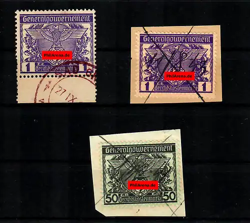 GG: timbres de frais de justice 50/1 Zl.