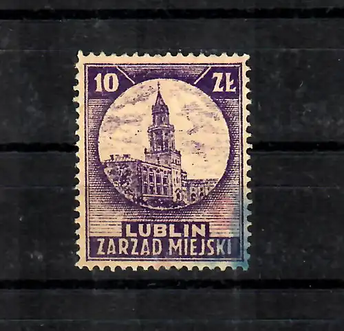 GG: timbre de la ville de Lublin, cacheté, rare