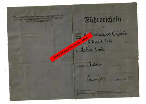 GG: permis de conduire Lublin 1941