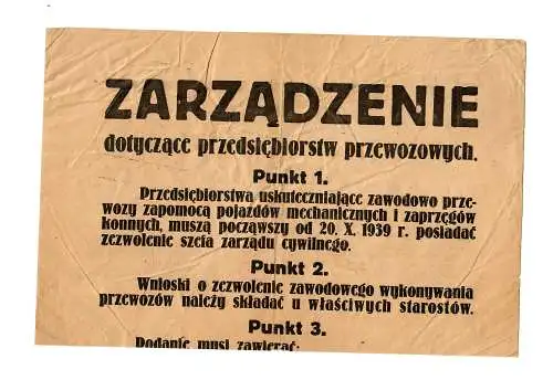 GG: Bezugschein 4m Seide für eine Schürze 12.1939, Tarnow