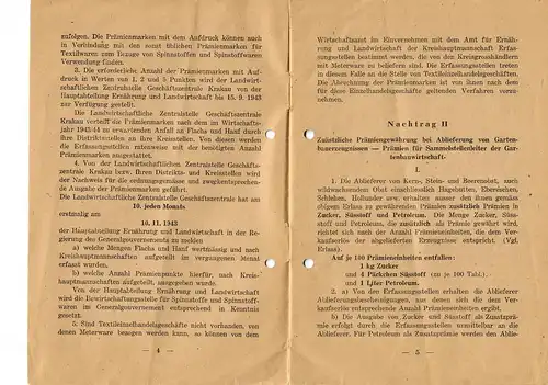 GG: Die Prämienaktion 1943-44 mit den Nachträgen. SELTEN