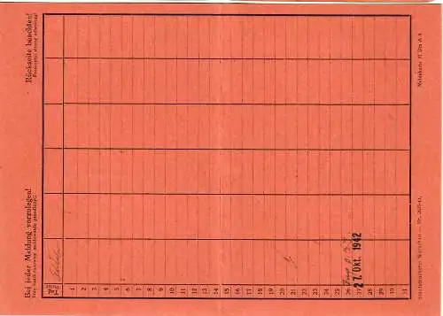 GG: Carte d'inscription des chômeurs - M: Employés de bureau, Neu Sandez