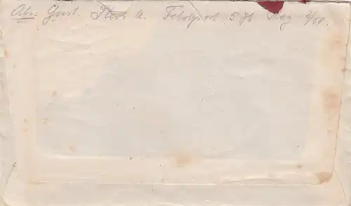 1918 Bureau de poste de terrain Groupe de formation, Censé à Auma/Thuringe avec contenu de la lettre