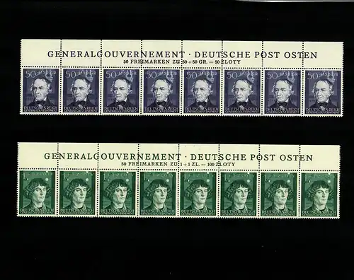 Generalgouvernement GG: MiNr. 96-100 postfrisch, ** Oberrandstreifen