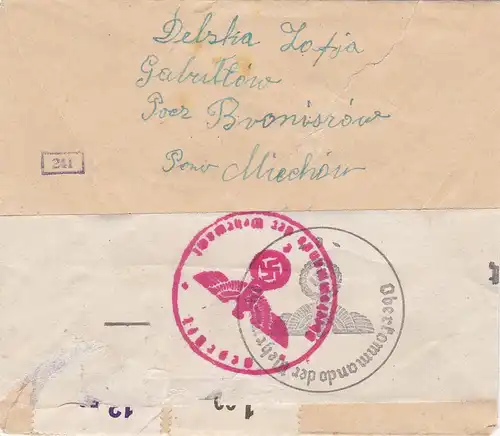 GG: Brief Interniertenpost - Brief 2x Zensur, Schötz