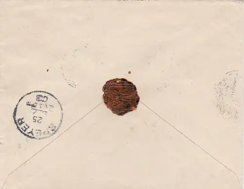 1903: Registered letter Constantinople to Germany