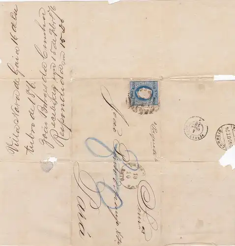 1876: Portugal/Vila Nova de Gaya - Post ship to Brazil