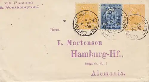 Pérou 1896: Callao to Hambourg via Panama & Southampton