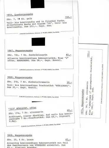 Bavière: très riche collection de Bavière, beaucoup de bonnes éditions, souvent examiné