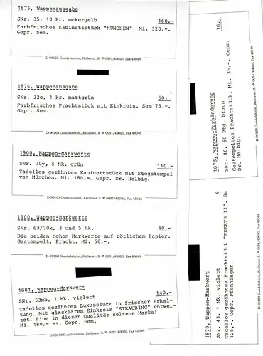 Bavière: très riche collection de Bavière, beaucoup de bonnes éditions, souvent examiné