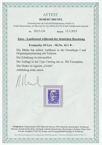 Zara: MiNr. 16 I, *